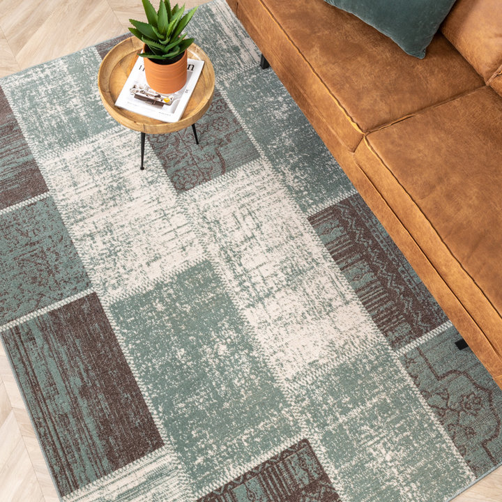 Dywan Patchwork - Spring Zielony/Szary - 2