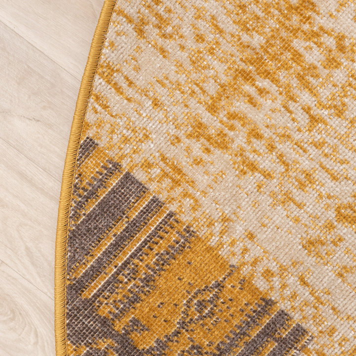 Dywan okrągły Patchwork - Spring Ochra/Taupe - 3