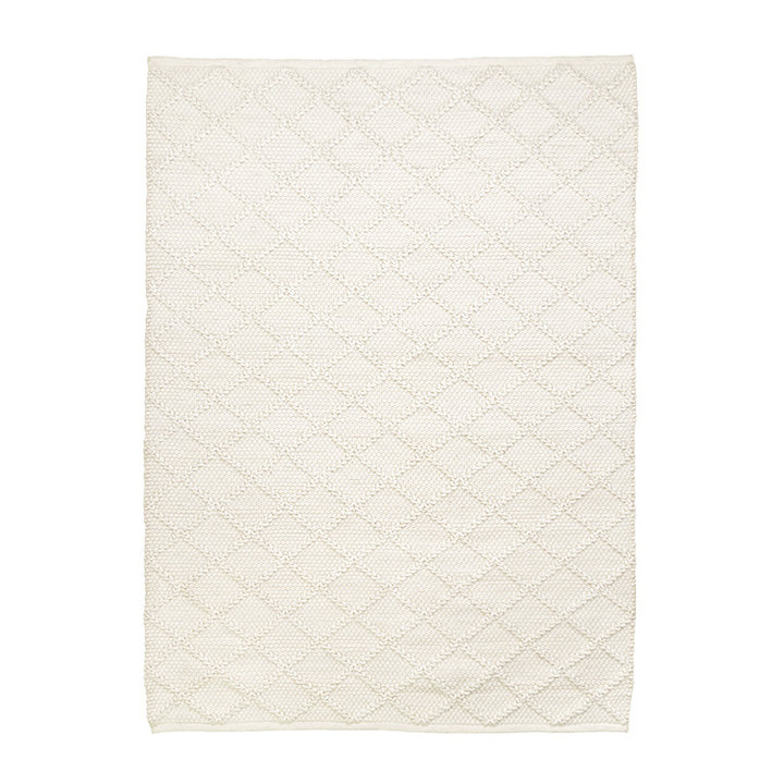Dywan wełniany pleciony - Knit Kremowy - 1