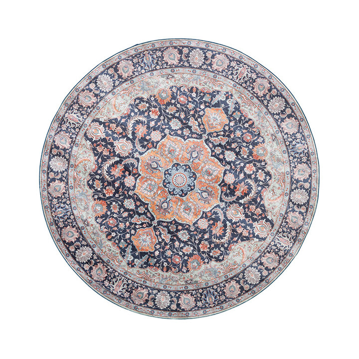 Dywan okrągły vintage - Imagine Medallion Niebieski - 1
