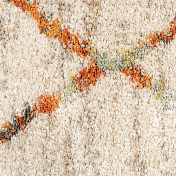 Dywan z długim włosiem - Blend Lines Terakota - 3