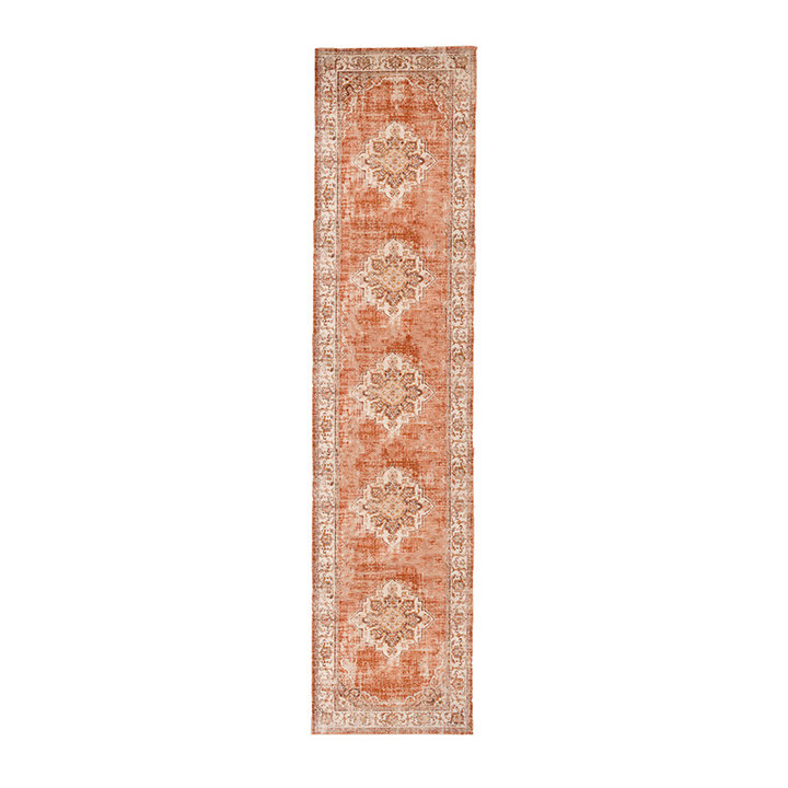 Chodnik dywanowy vintage - Spring Medaillon Terakota/Kremowy - 1
