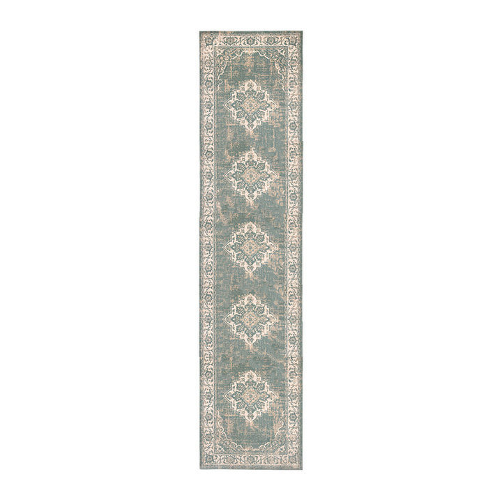 Chodnik dywanowy vintage - Spring Medaillon Zielony/Kremowy - 1