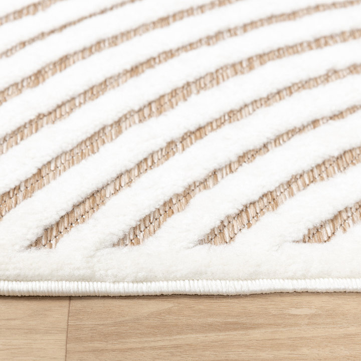 Dywan nowoczesny - Nori Curves Biały/Taupe - 4