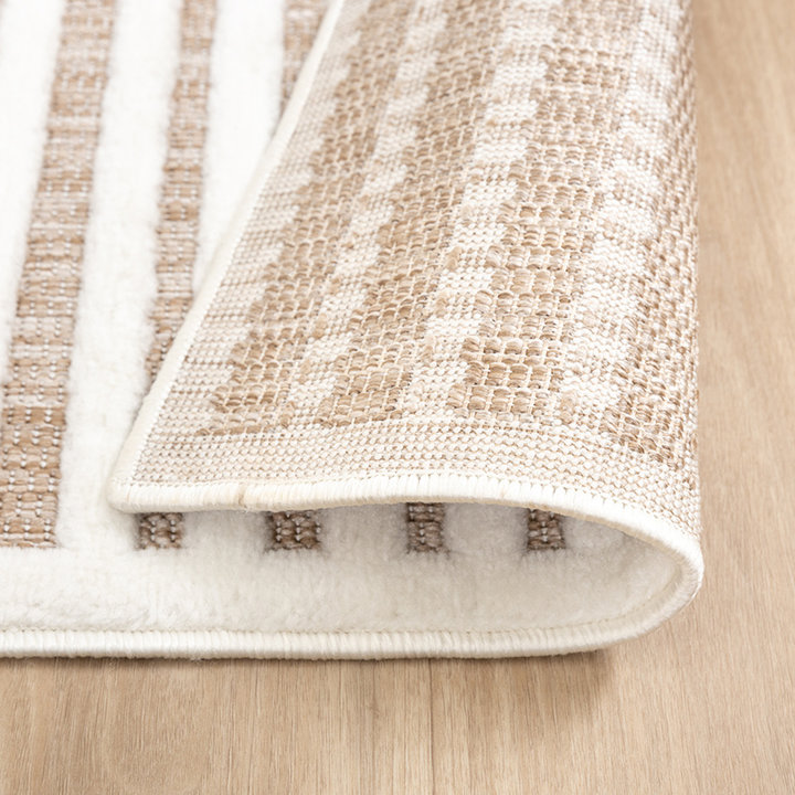 Dywan nowoczesny - Nori Curves Biały/Taupe - 6