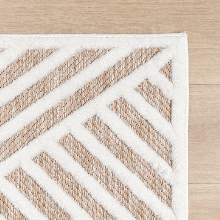 Dywan nowoczesny - Nori Lines Biały/Taupe - 3