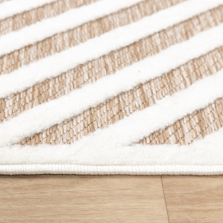 Dywan nowoczesny - Nori Lines Biały/Taupe - 4