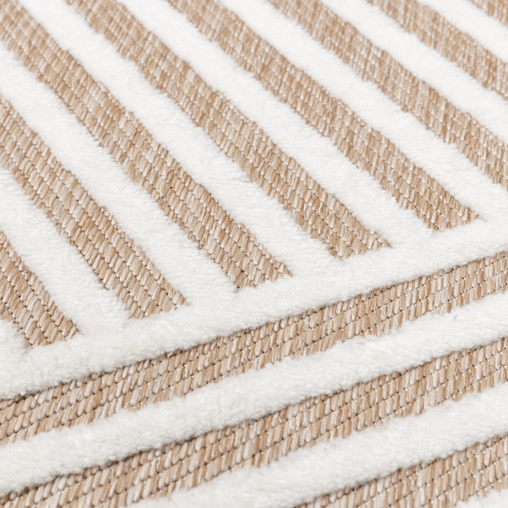 Dywan nowoczesny - Nori Lines Biały/Taupe - 5