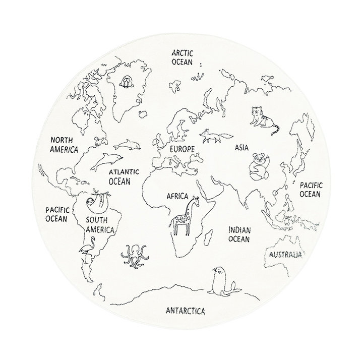 Dywan okrągły - Globe Kremowy - 1