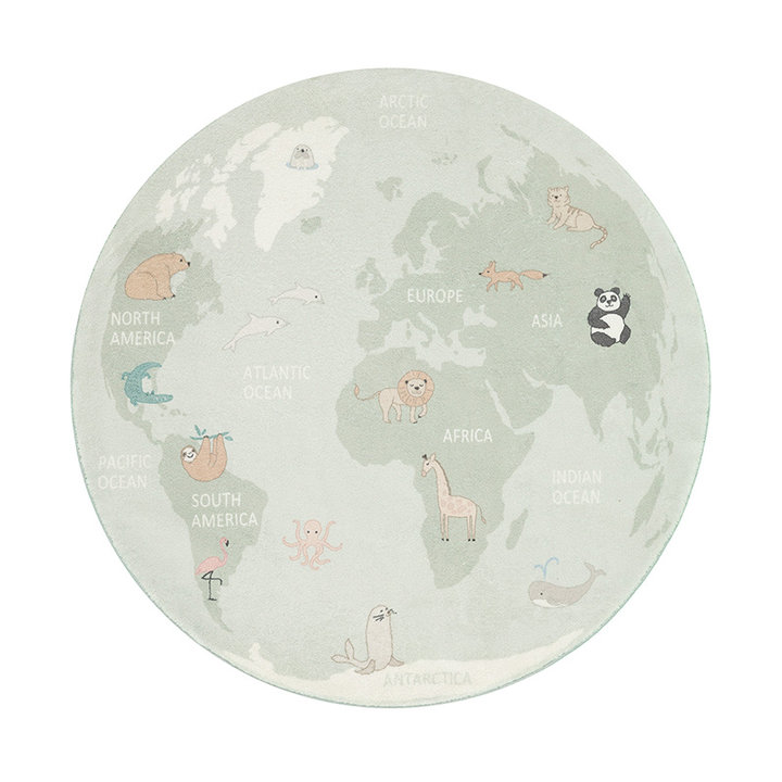 Dywan okrągły - Globe Mint - 1