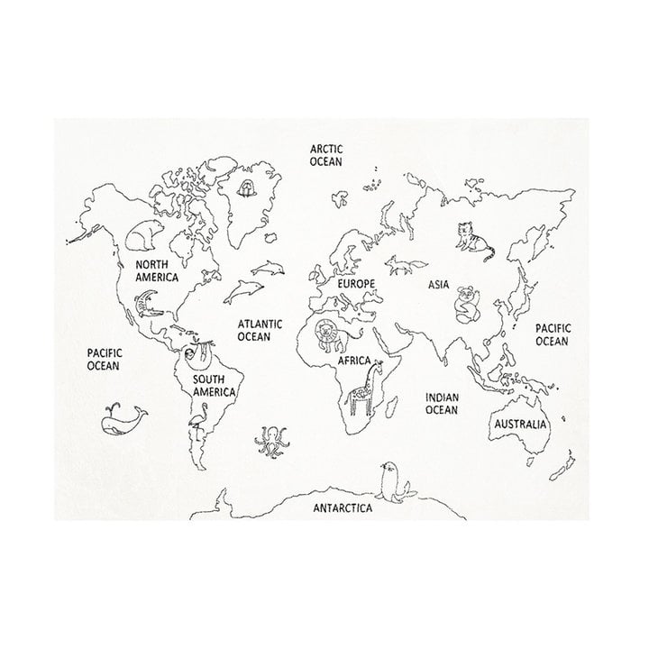 Dywan dziecięcy - Globe Kremowy - 1