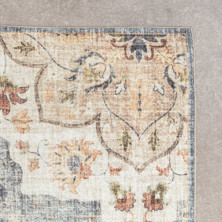 Dywan zewnętrzny vintage - Santo Mandala Niebieski/Szary - 3