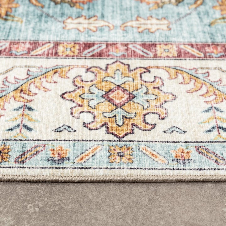 Dywan zewnętrzny vintage - Santo Medallion Jasnoniebieski - 4