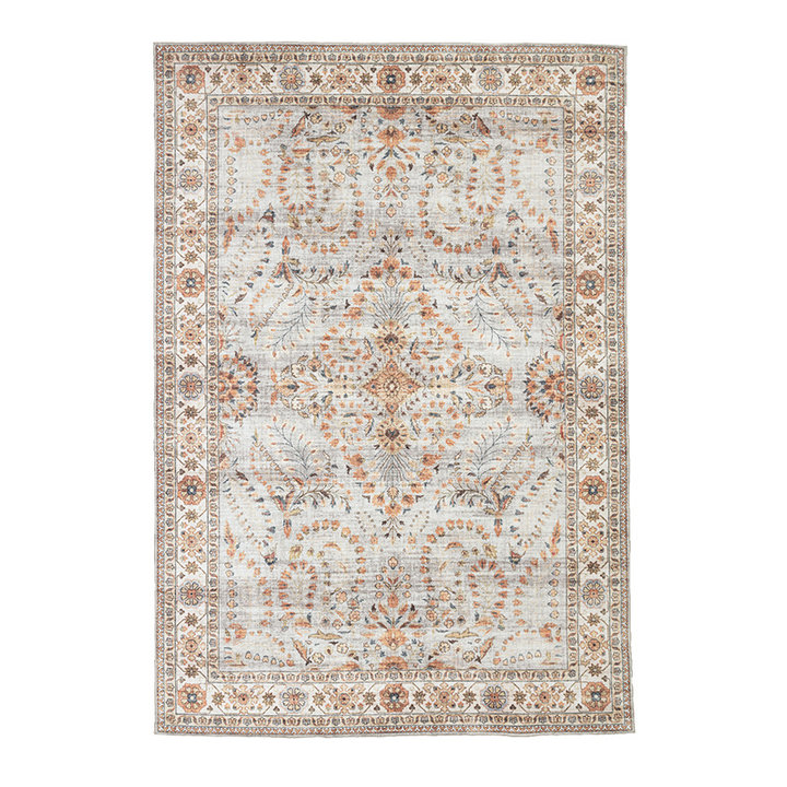 Dywan zewnętrzny vintage - Santo Flora Jasnoszary - 1