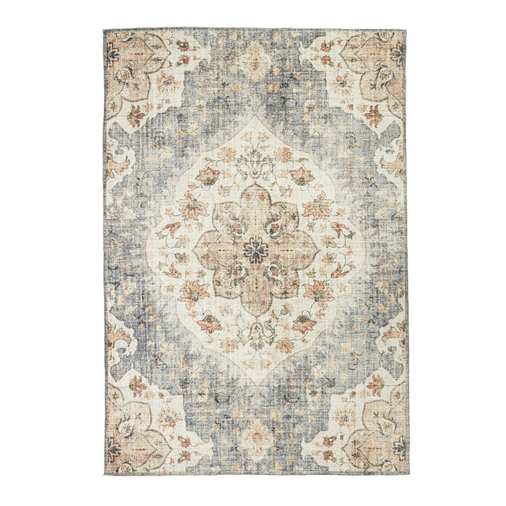 Dywan zewnętrzny vintage - Santo Mandala Niebieski/Szary - 1