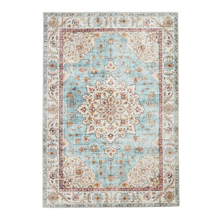 Dywan zewnętrzny vintage - Santo Medallion Jasnoniebieski - 1