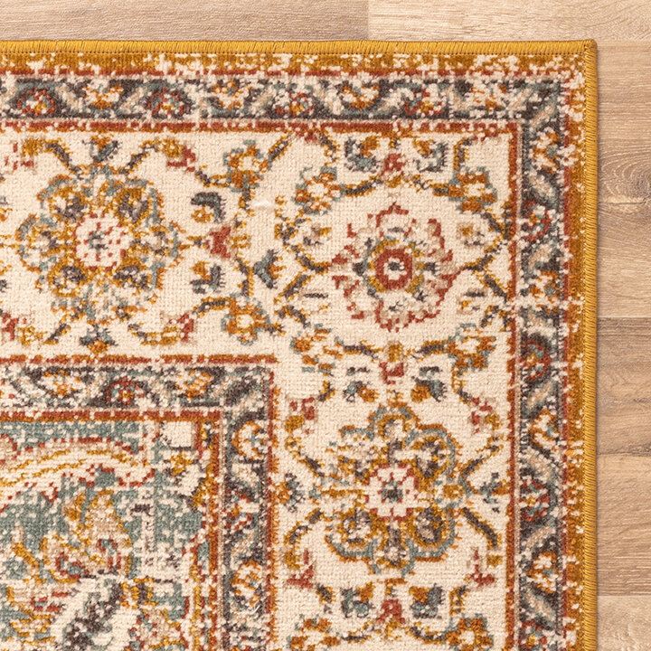 Dywan vintage - Thirza Medaillon Ochra/Wielokolorowy - 5
