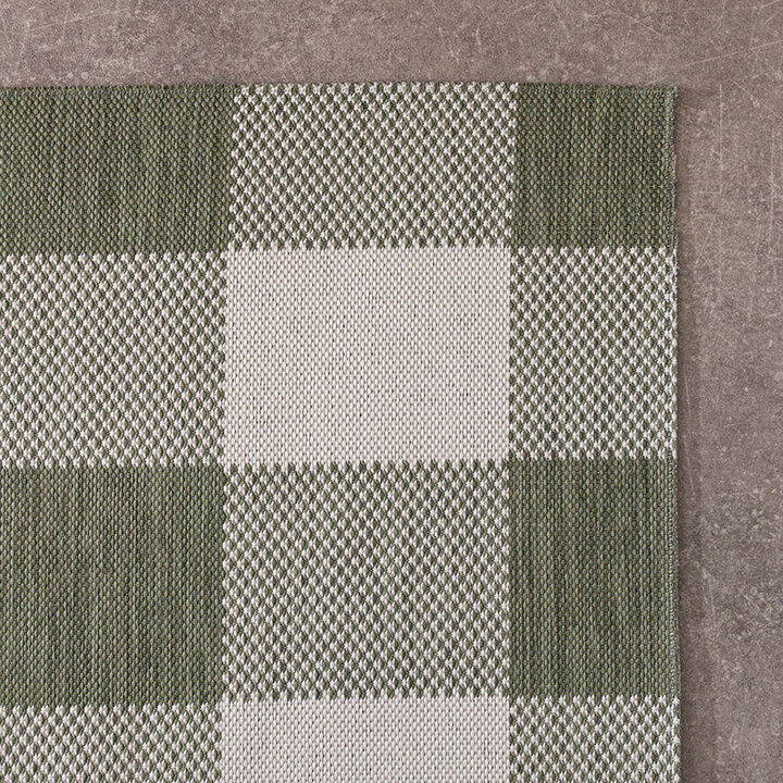 Dywan zewnętrzny - Ranch Checkerboard Zielony - 5