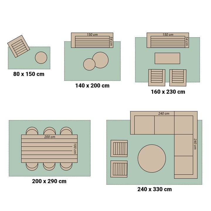Dywan zewnętrzny abstrakcja - Groovy Tiles Zielony - 7
