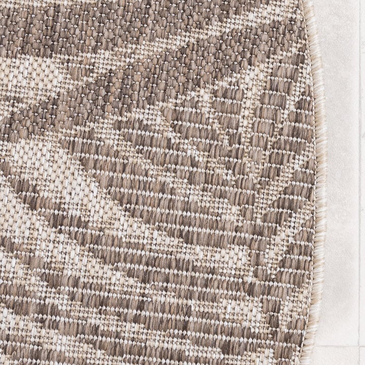 Dywan zewnętrzny okrągły - Tiga Edge Taupe - 4
