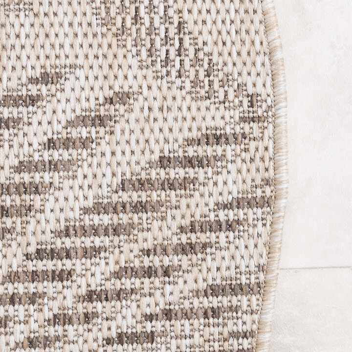 Dywan zewnętrzny okrągły - Tiga Palm Taupe - 4