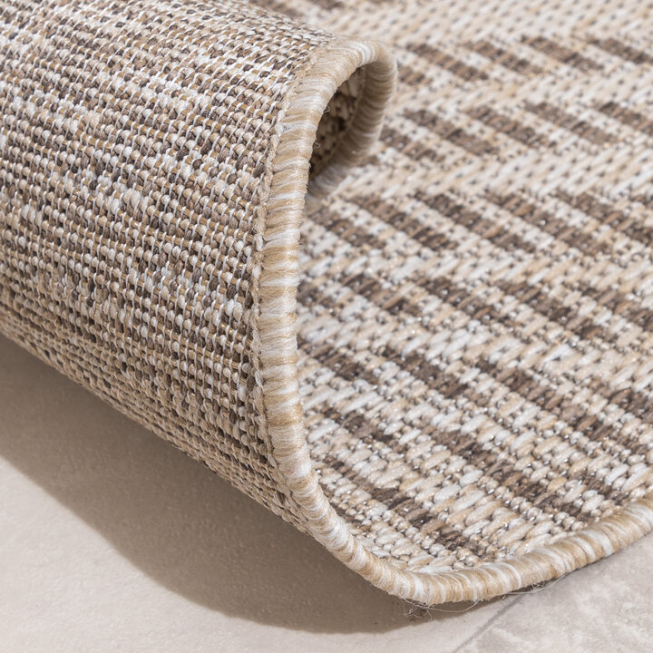 Dywan zewnętrzny okrągły - Tiga Palm Taupe - 6