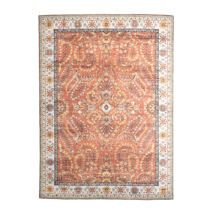 Dywan zewnętrzny vintage - Santo Flora Terakota - 1