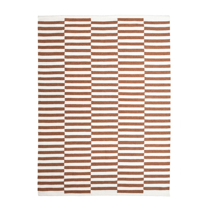 Dywan nowoczesny w paski - Dazzle Blocks Brązowy/Biały - 1