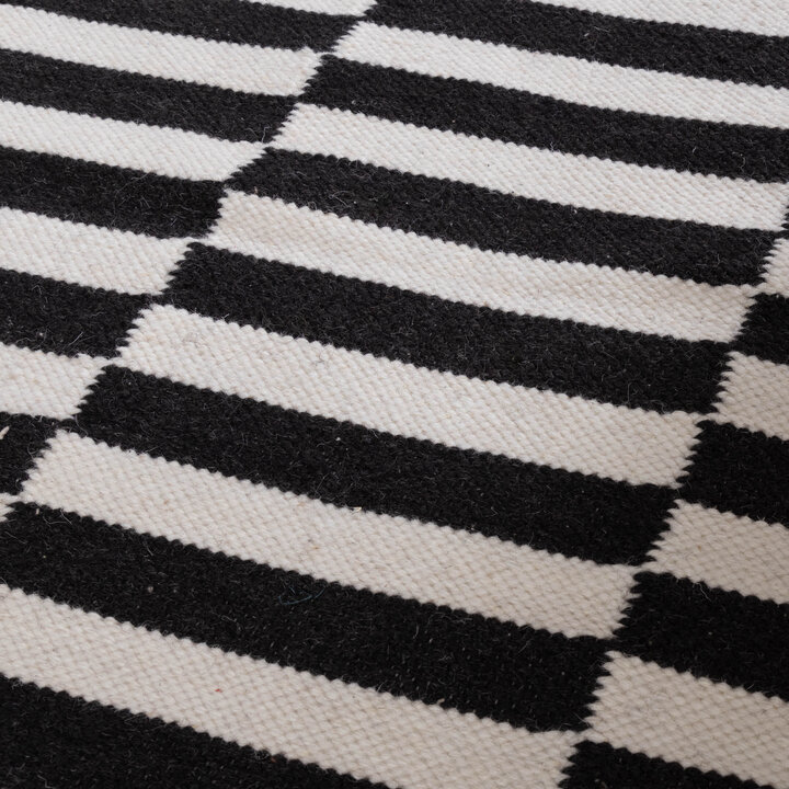 Dywan nowoczesny w paski - Dazzle Blocks Czarny/Biały - 3