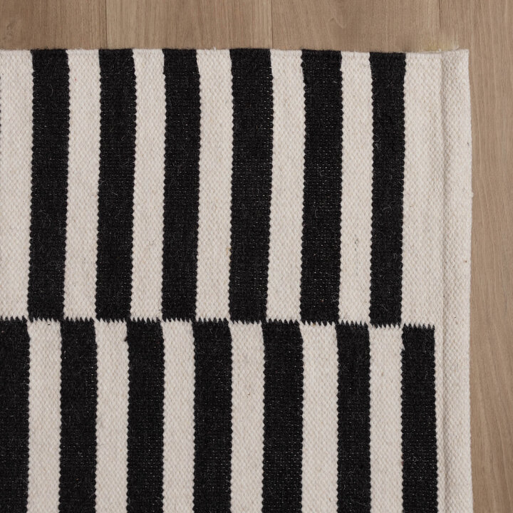 Dywan nowoczesny w paski - Dazzle Blocks Czarny/Biały - 4