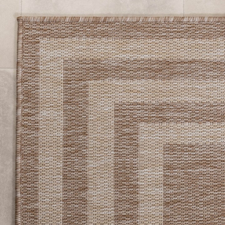 Dywan na balkon - Sierra Frame Beżowy/Kremowy - 4