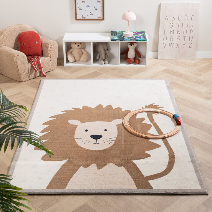 Dywan dziecięcy nadający się do prania - Simba Lion Brązowy - 2