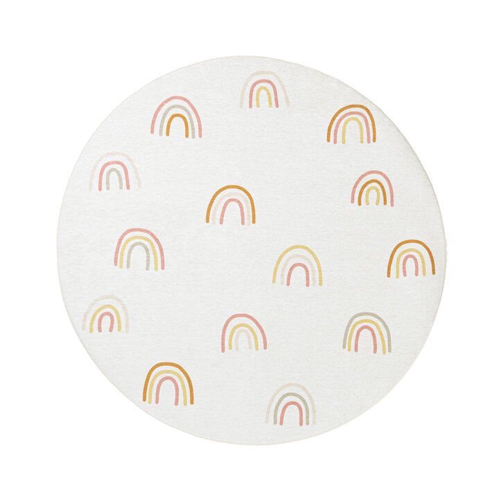 Dywan dziecięcy okrągły - Evi Rainbow Kolorowy - 1