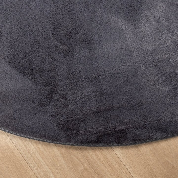 Dywan okrągły z krótkim włosiem - Cozy Atracyt - 4