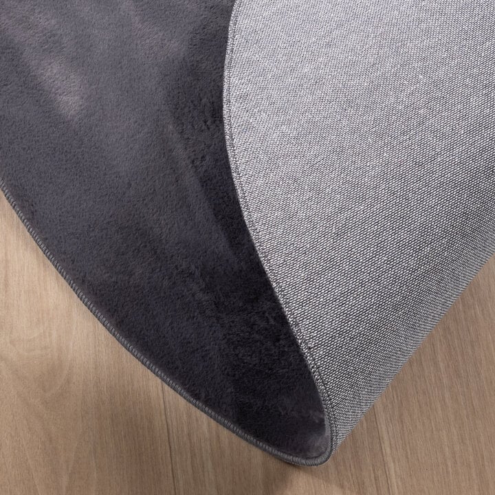 Dywan okrągły z krótkim włosiem - Cozy Atracyt - 6