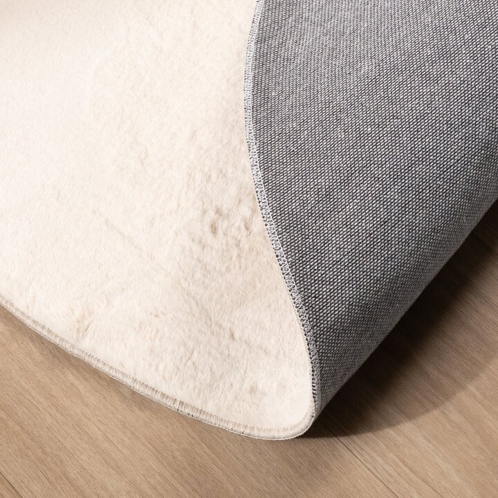 Dywan okrągły z krótkim włosiem - Cozy Kremowy - 6