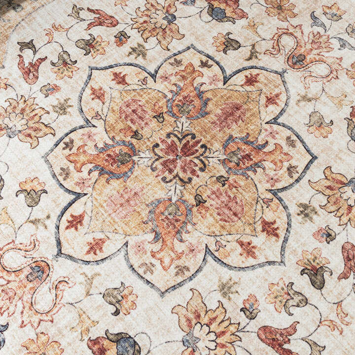 Dywan zewnętrzny vintage - Santo Mandala Oliwkowy - 3