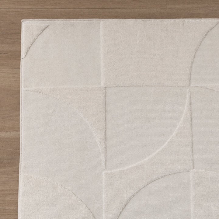 Dywan skandynawski - Charm Circles Biały - 4