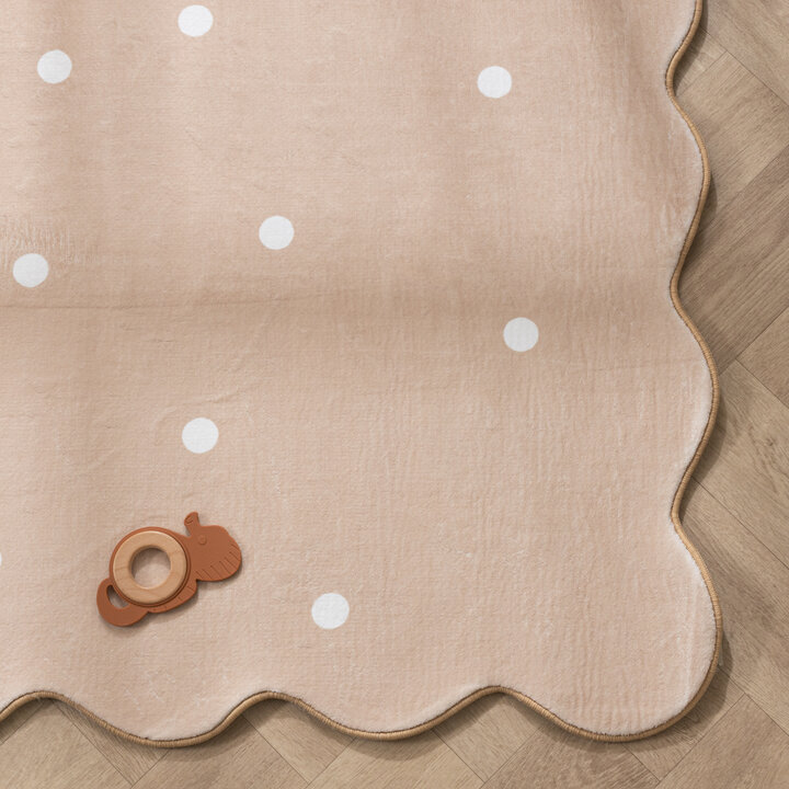 Dywan do pokoju dziecięcego - Cloudy Dots Beżowy - 4