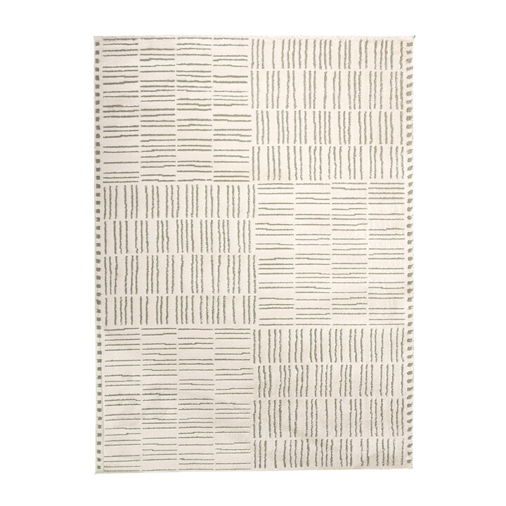 Dywan skandynawski - Yune Lines Kremowy/Zielony - 1