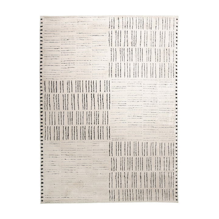 Dywan skandynawski - Yune Lines Kremowy/Czarny - 1