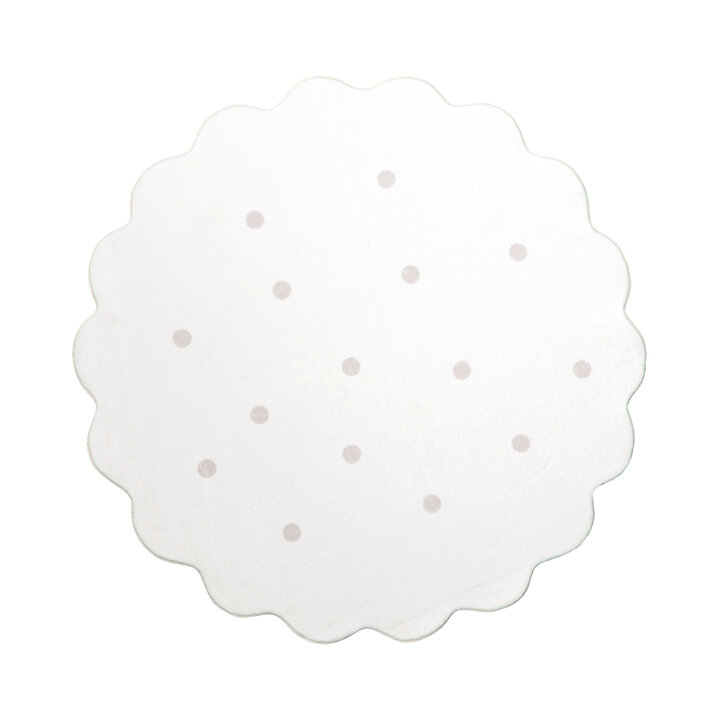 Dywan okrągły dziecięcy - Cloudy Dots Biały - 1