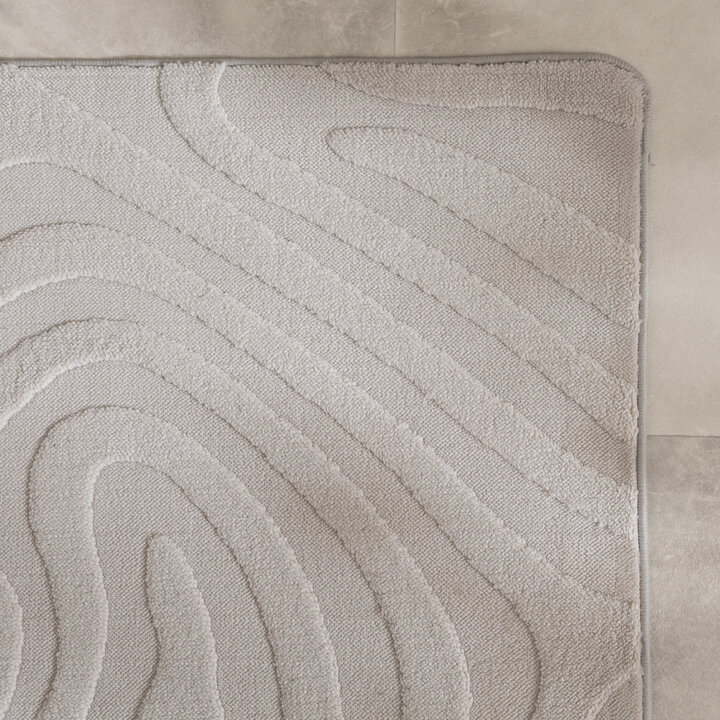 Dywanik łazienkowy - Cassie Shapes Taupe - 3