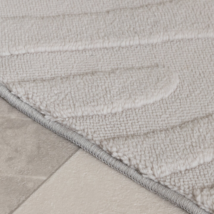 Dywanik łazienkowy - Cassie Shapes Taupe - 4