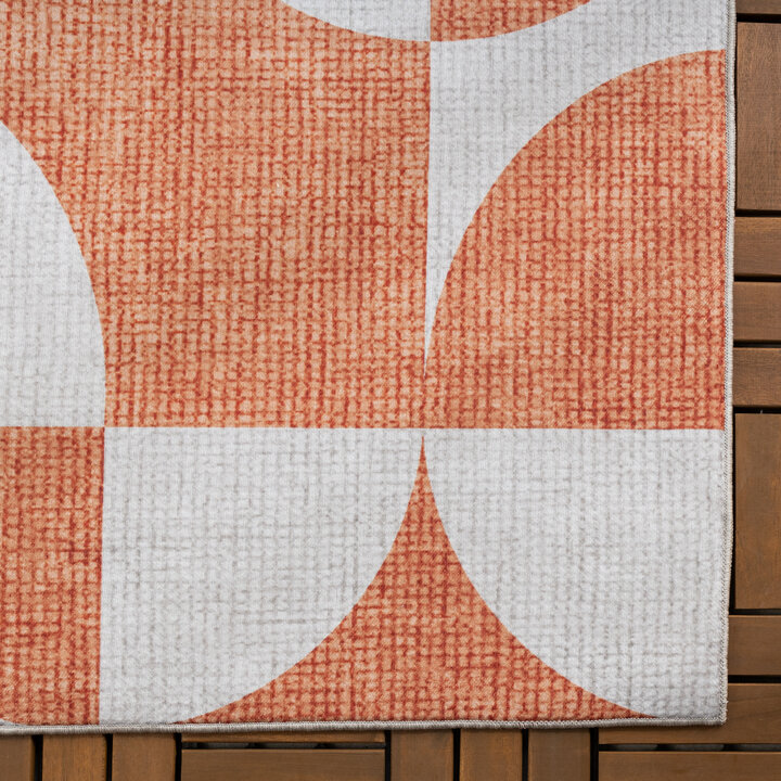Dywan zewnętrzny abstrakcja - Groovy Tiles Terakota - 4