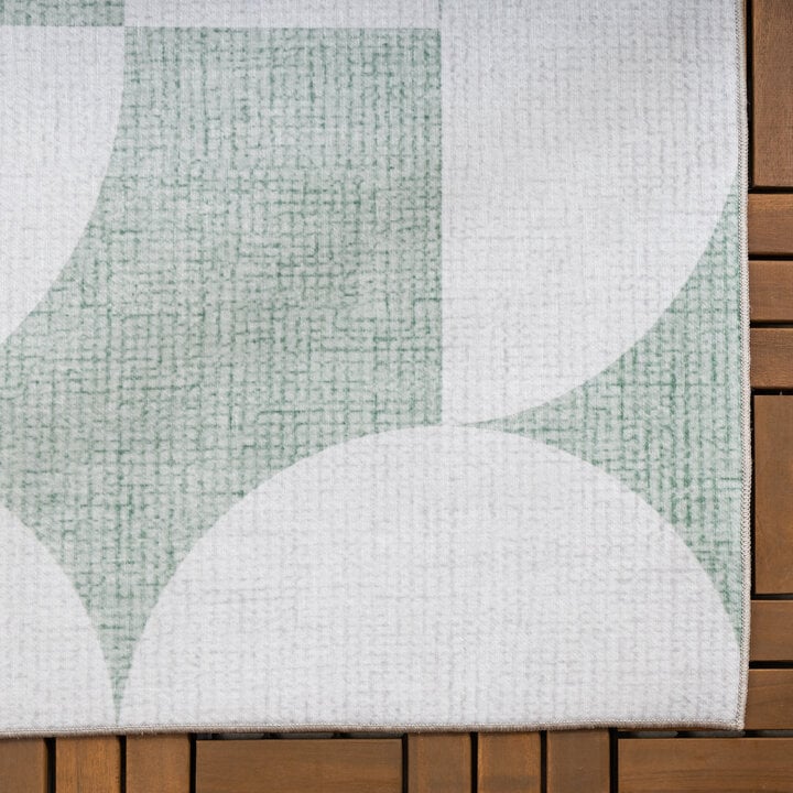 Dywan zewnętrzny abstrakcja - Groovy Tiles Zielony - 4