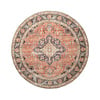 Dywan zewnętrzny okrągły - Cairo Medallion Terakota/Ciemnoniebieski - thumbnail 1
