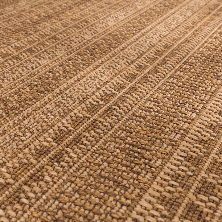 Dywan zewnętrzny okrągły - Mavi Stripes Kremowy/Brązowy - 3