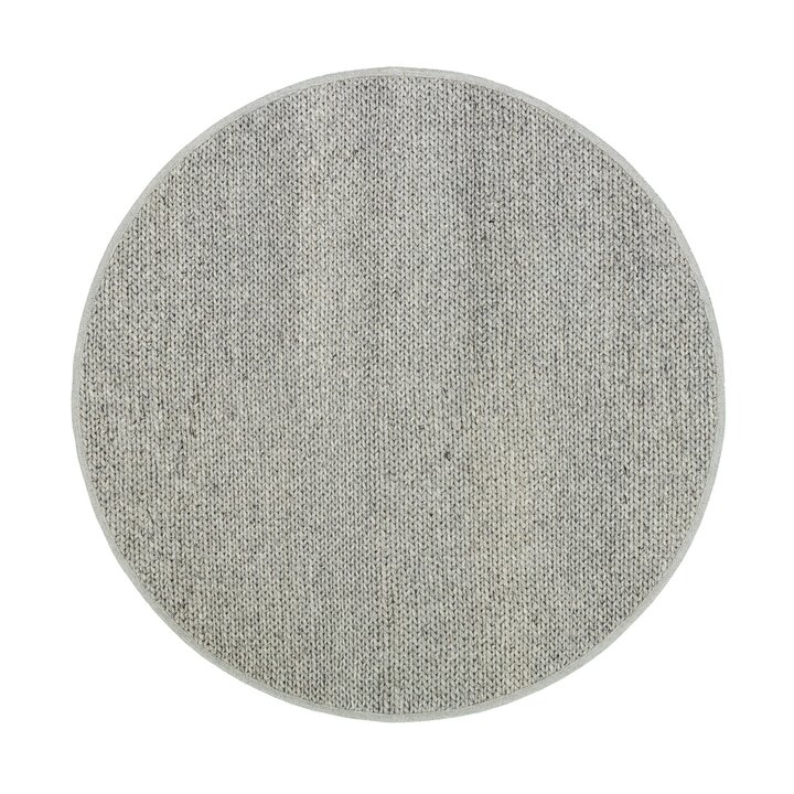 Dywan wełniany okrągły - Twist Szary - 1