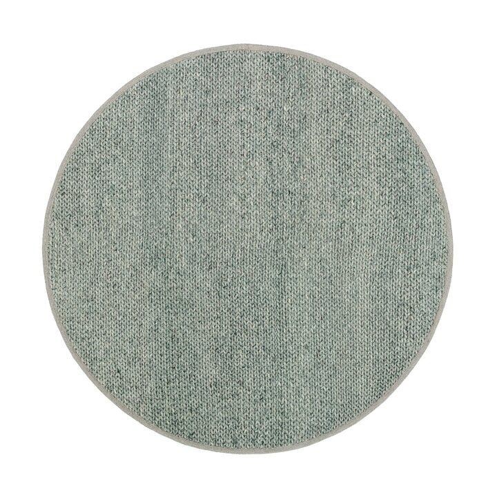 Dywan wełniany okrągły - Twist Zielony - 1